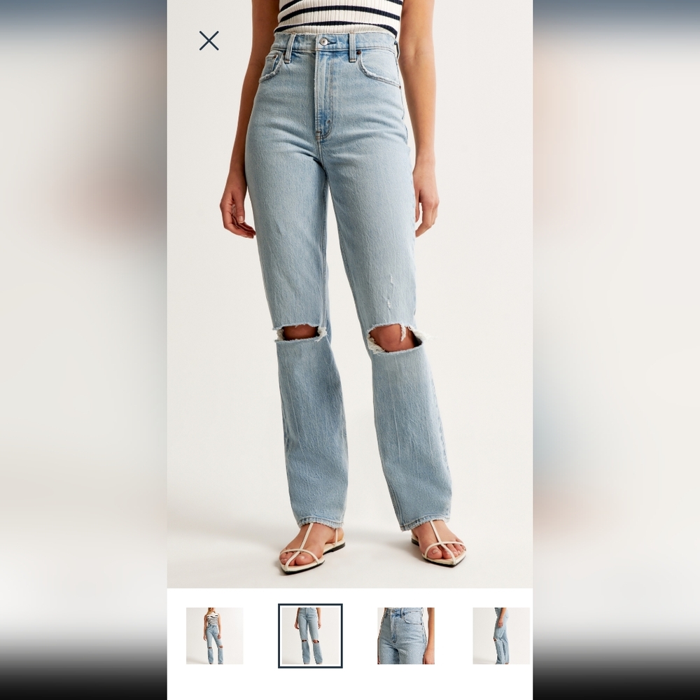 Abercrombie viral 90 straight ultra high-rise size 28 regular